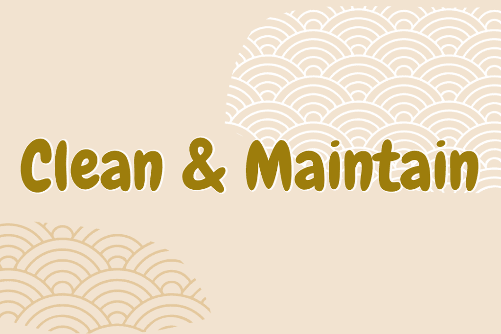 Clean and Maintain 2025